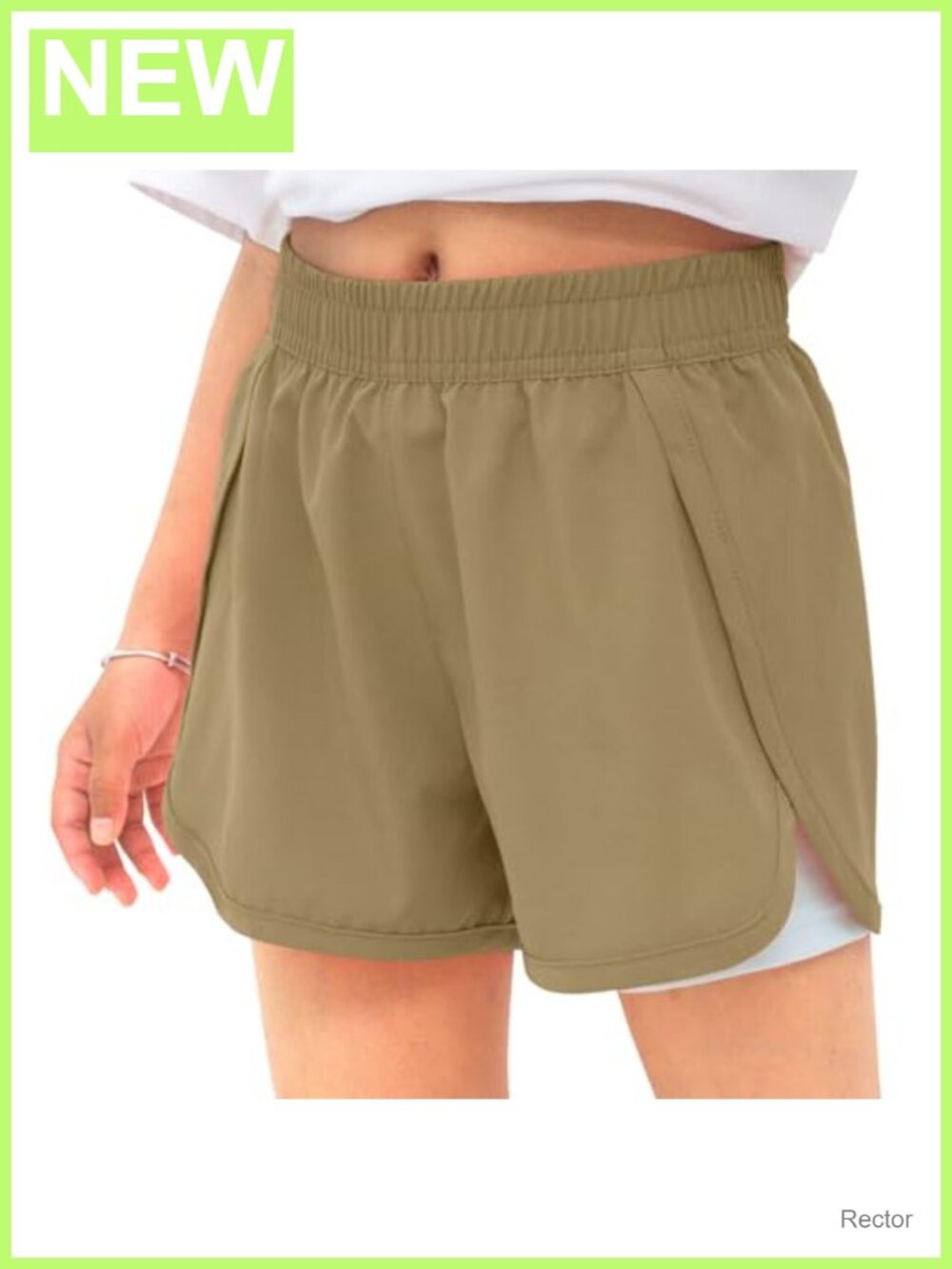 Girls 2-in-1 Swim Shorts Quick Dry Compression Liner Boardshorts